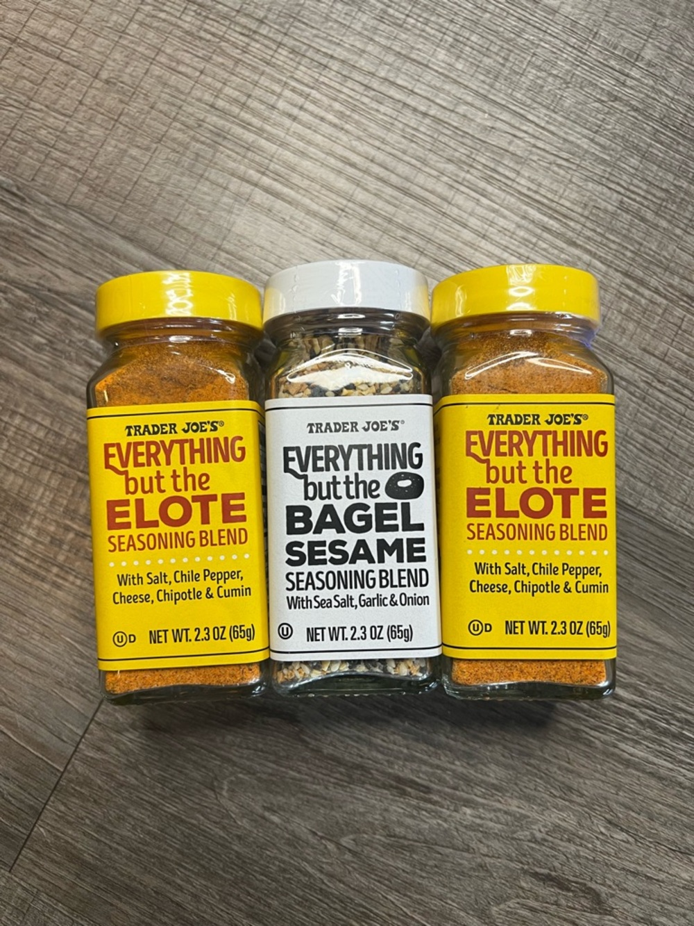 3 Pack Trader Joes Everything But The Elote and Bagel Seasoning Blend NWT
